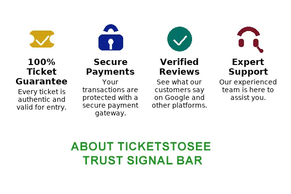 About Ticketstosee 1 Ticketstosee Trust Bar - Guarantees For Secure Payments, Verified Reviews, And Expert Support