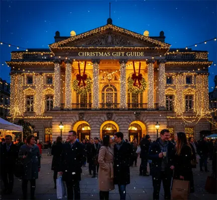 A festive royal opera house, illustrating the what's on london christmas gift guide
