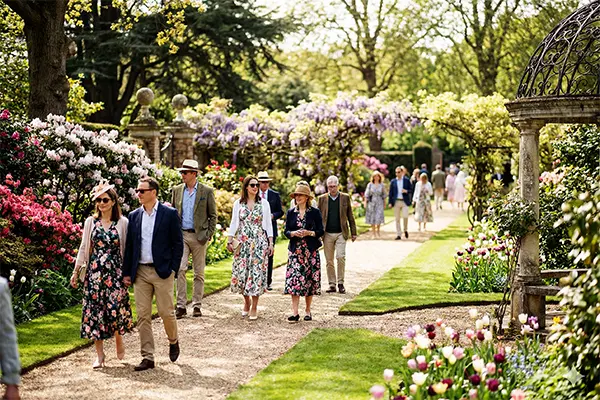 Chelsea Flower Show Tickets – spring garden event with floral displays and visitors
