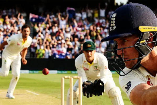 Cricket match between England and Australia