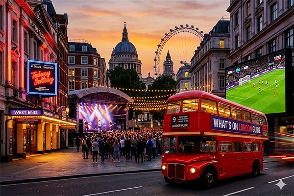 Whats on london guide: sport, theatre, concerts.